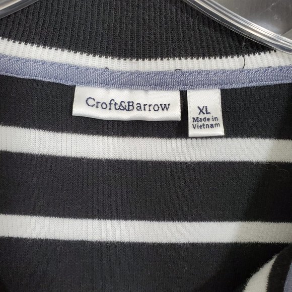 Croft & Barrow striped snap collar long sleeve shirt woman's size XL - Picture 5 of 9